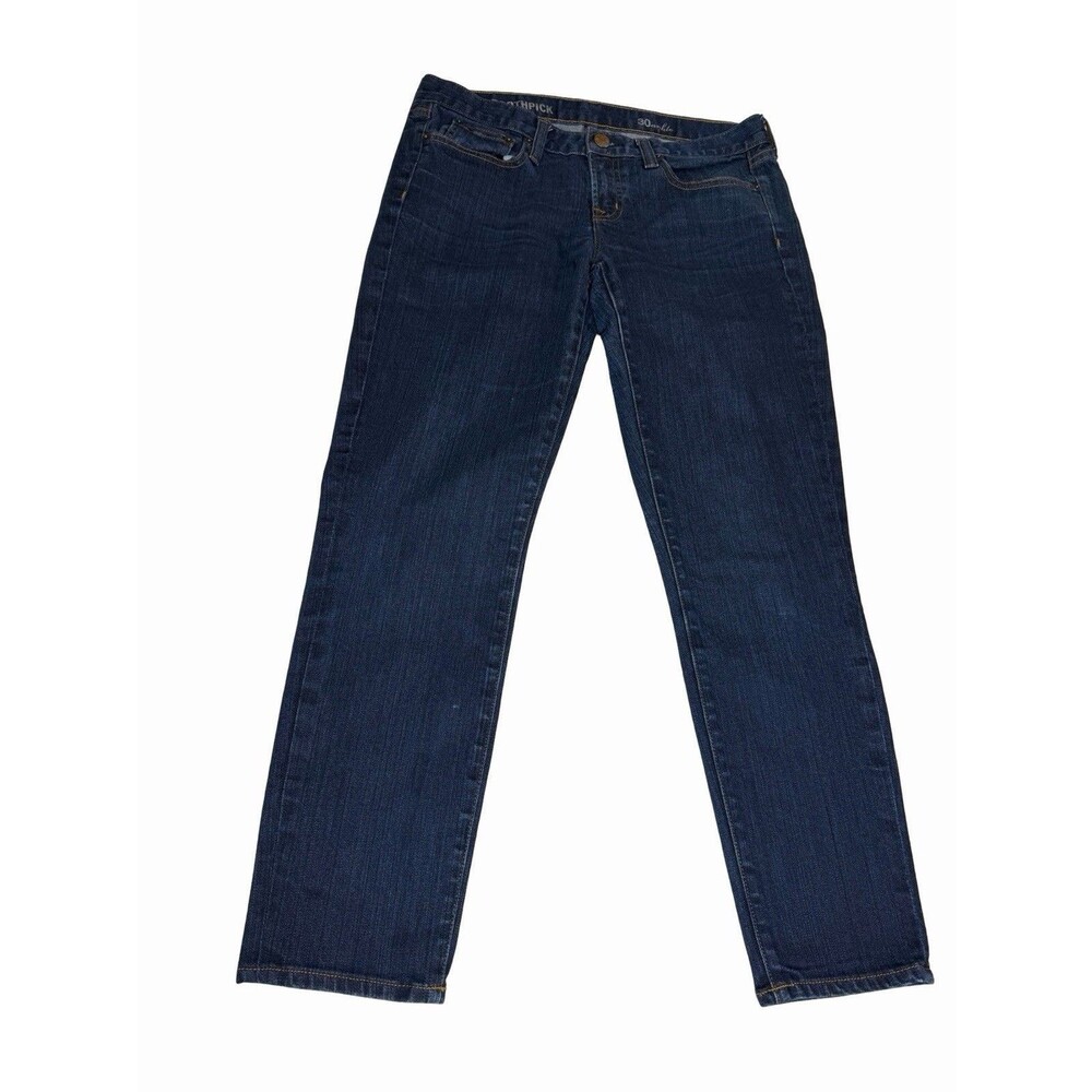 J. Crew Jeans Women's Size 30 Dark Wash Ankle Toothpick Skinny Cotton Stretch